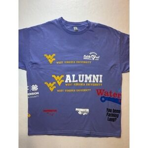 Mario's Fishbowl West Virginia University Alumni‎ Purple T Shirt WVU Towing XL